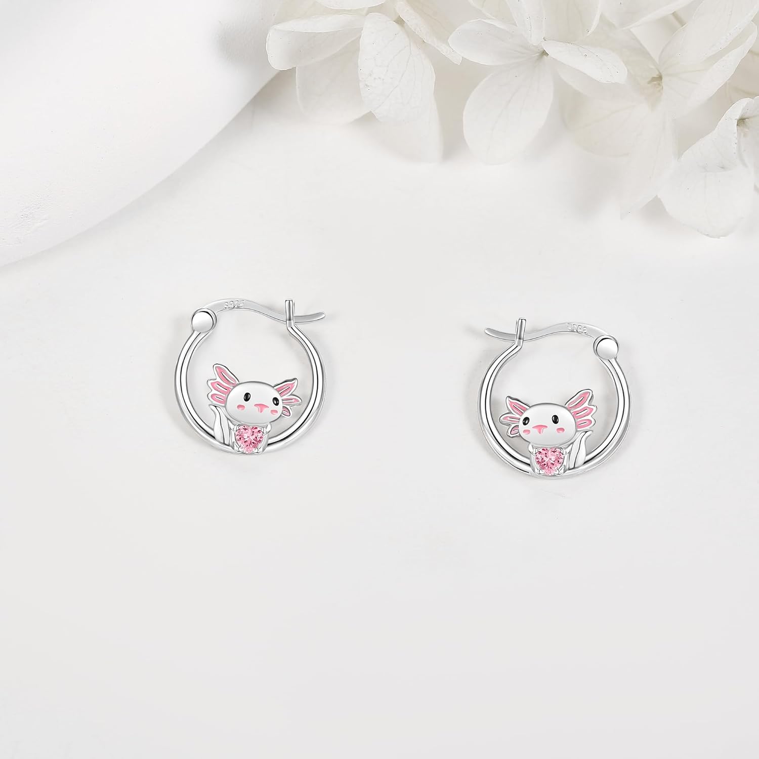 URONE Animal Hoop Earrings for Women Sterling Silver Cute Hypoallergenic Earrings Gifts for Women - Image 3