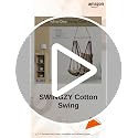 Image of SWINGZY Cotton Make In India, Single Seater Soft Leather Velvet Hanging Swing For Adults,Swing For Indoor /Outdoor, Home, Balcony & Garden, 200 Kgs Weight Capacity (Beige,Free Hanging Accessories)