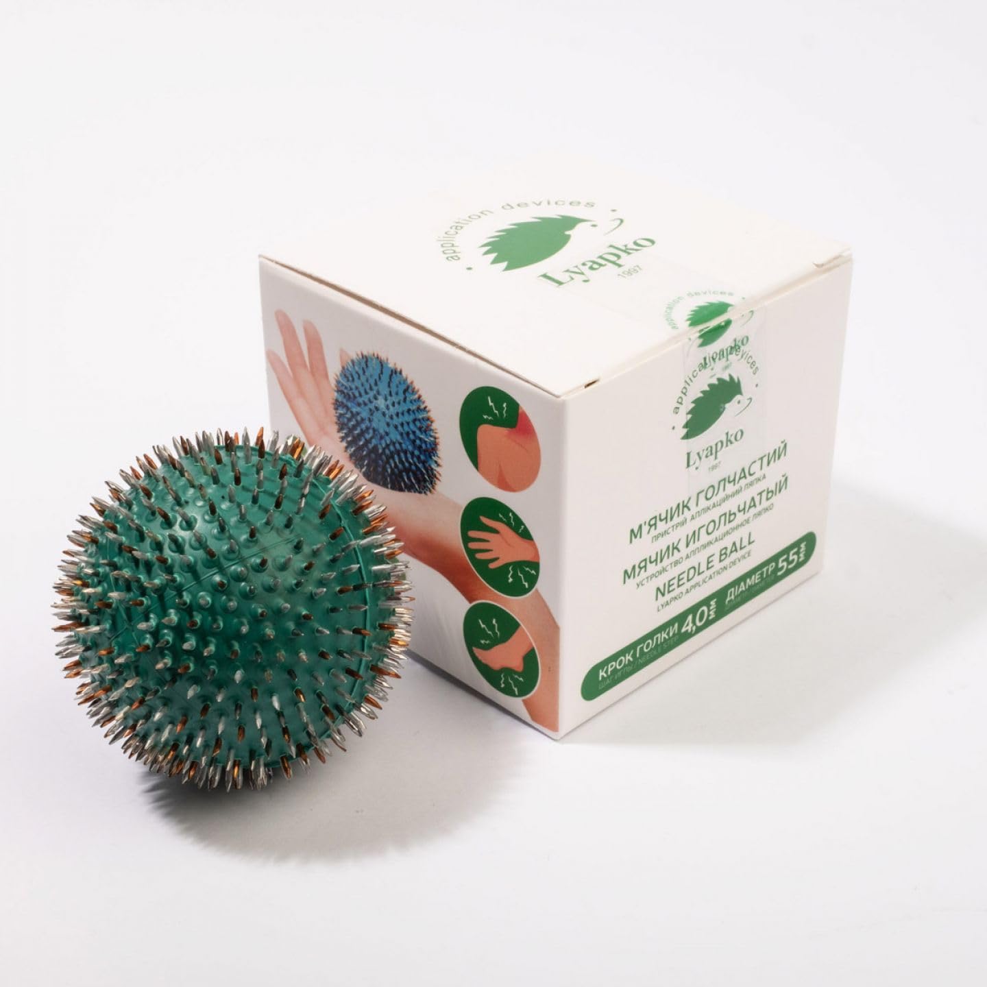 Lyapko Akupunktur Hand-Fußmassage Nadelball 4,0Ag Premium Aktivmassagegerät Unisex Stachelball einzigartiges Therapiegerät-Massageball Igelball Akupressurkugeln für Stressabbau Entspannung (Rot)