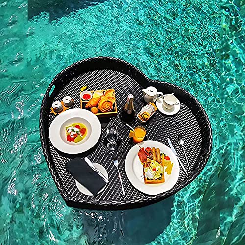 BZBZB Bandejas flotantes para Servir en Forma de corazón, Barra de Mesa, flotadores de Piscina para Adultos para Bancos de Arena, spas, baños y Fiestas en la Piscina,
