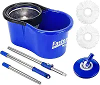 Balde Mop 360° com Esfregão Giratório Inox Fasterr FST012 – Limpeza Rápida e Eficiente