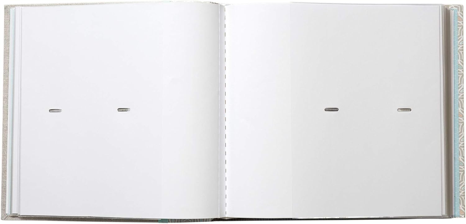 C.R. Gibson's Gray Linen Baby Photo Album Baby Photobook, 9.3 x 9.1 x 1.8 inches, 80 pages : Baby