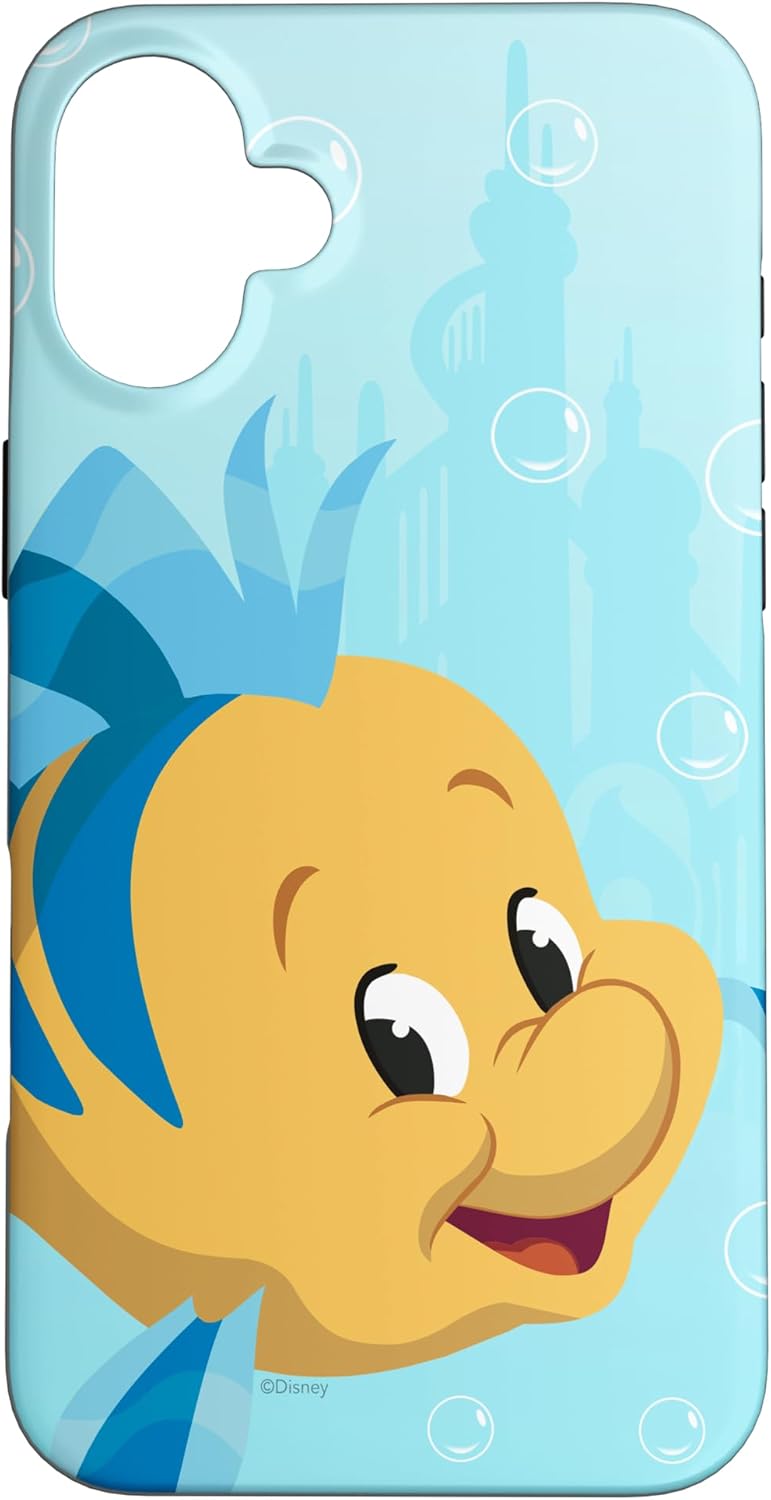 iPhone 16 Plus Disney The Little Mermaid Flounder Teal Blue Case