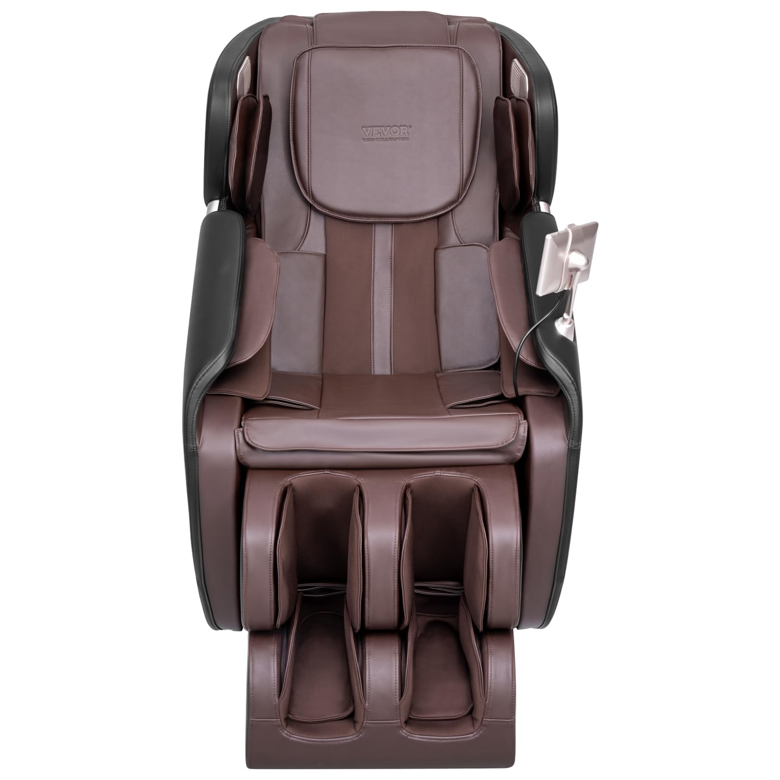 VEVOR Fauteuil de Massage Inclinable Corps Entier, Masseur Shiatsu 3D, Zéro Gravité, avec Plusieurs Modes Automatiques, Chauffage, Haut-parleur Bluetooth, Coussin d’Air, Rouleau de Pied, Écran Tactile