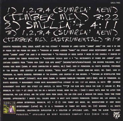 COOLIO - 1 2 3 4 (Sumpin' New) - CD