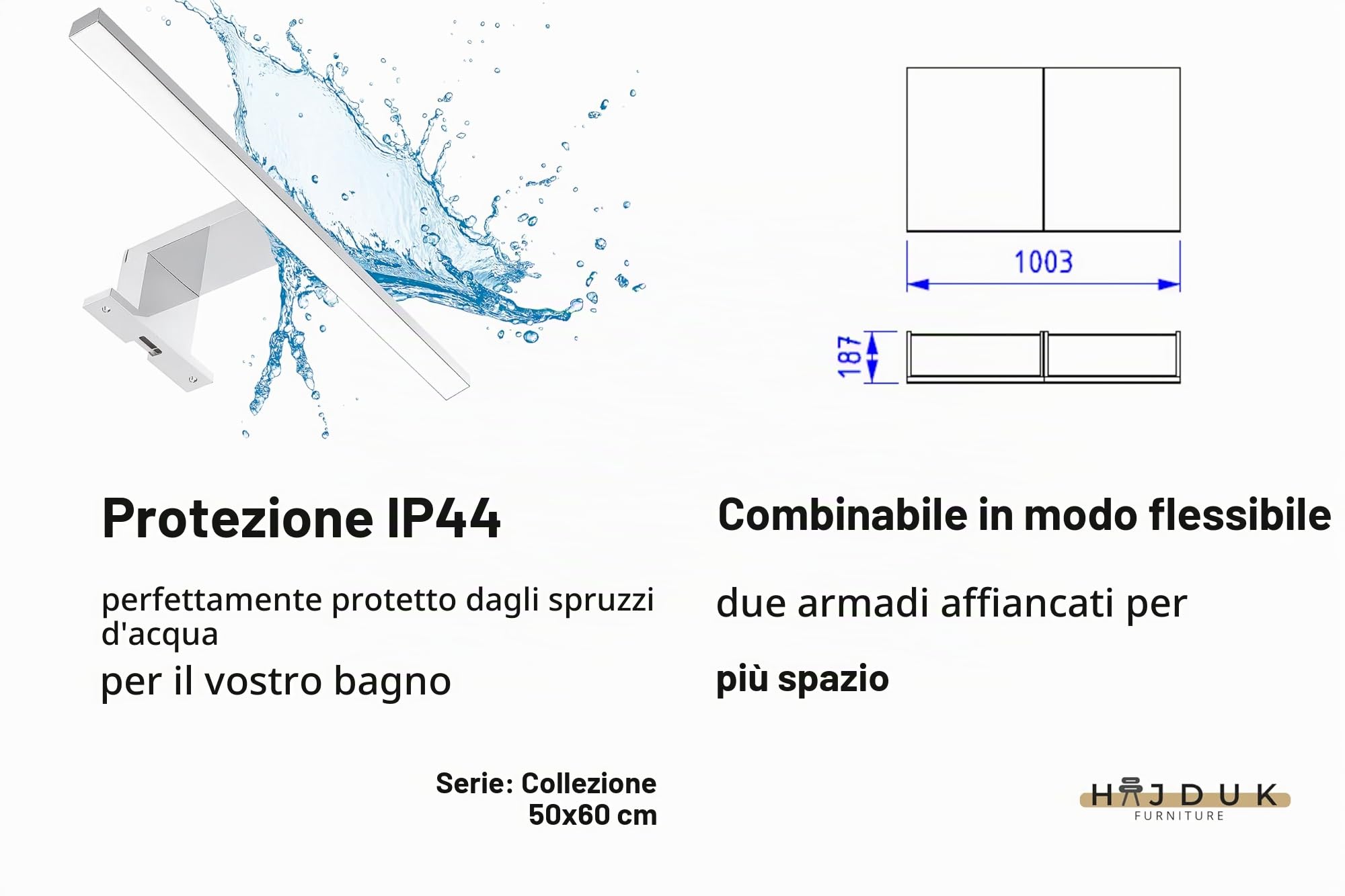 Armadietto da Bagno con Luce Bianco Opaco 50x60 cm - Specchio da Parete LED Retroilluminato - Mobile Baño - Mobiletto Bagno 3 Ripiani - IP44 Impermeabile Specchio Baño LED 4000 K