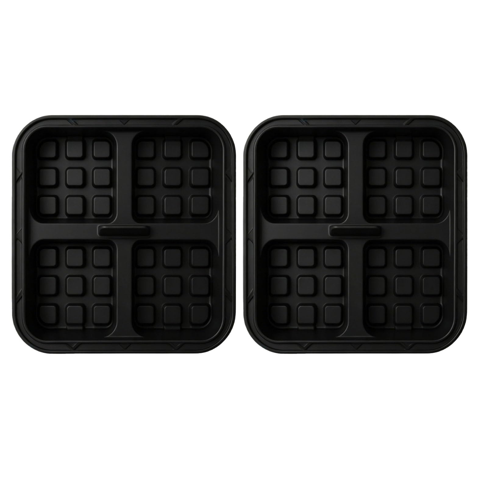 Ejoyous Stampo per Waffle in Silicone a 2 cavità Stampo da Forno Riutilizzabile Antiaderente Design Pieghevole 8,07 X 8,07 X 1,42 Pollici per Forno e Friggitrice Senza Olio Panettieri Domestici