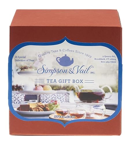 Simpson & Vail, caja de regalo de muestra de té negro saborizado, té de hojas sueltas (10 paquetes)