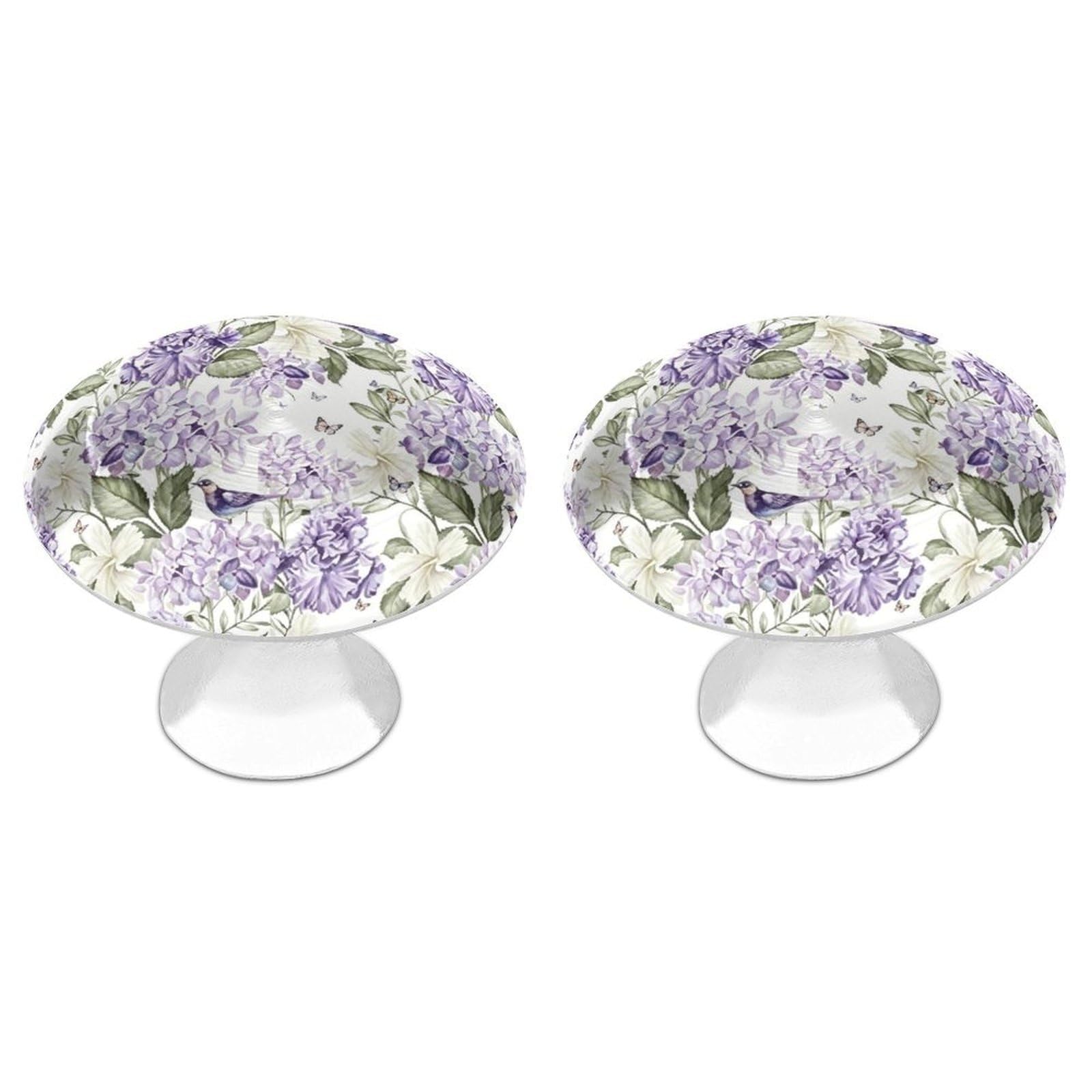 Btcowzrv Style Hibiscus Flowers 2 Pack Cabinet Knobs Drawer Pulls