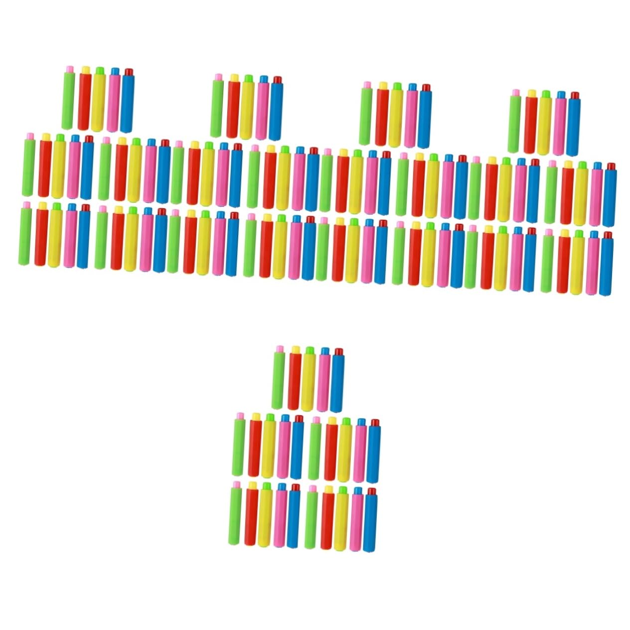Gadpiparty 5 ensembles Ensemble De Porte-Craies Distributeur De Crayons Porte-Craies Lavable Et Coloré e- De Bureau Pince À Craie Légère Housse De Craie Colorée 25 pièces * 5