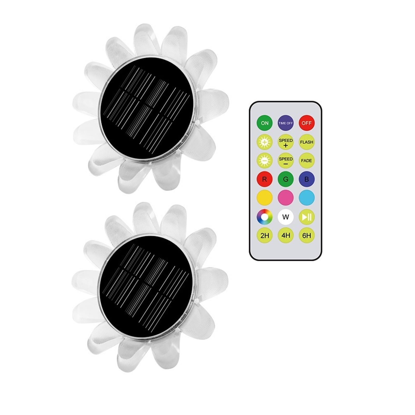 Tournesol IP68 Étanche Submersible Flottant Lumière RGB Couleur Jardin Piscine Décoration & Télécommande pour étang, Fête (couleur : 2 lampes 1 télécommande)