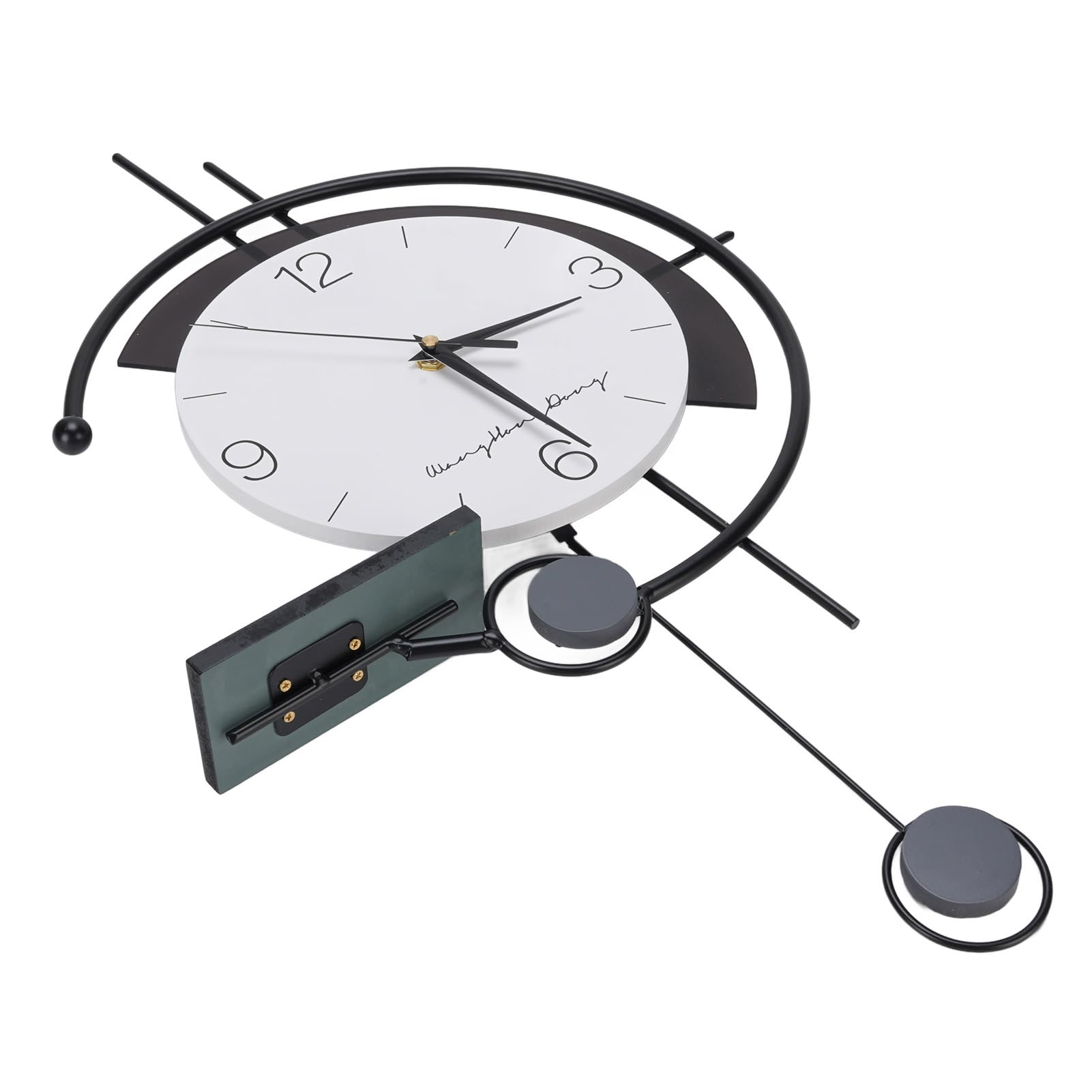 Horloge murale en fer forgé avec pendule Jeffergarden style moderne