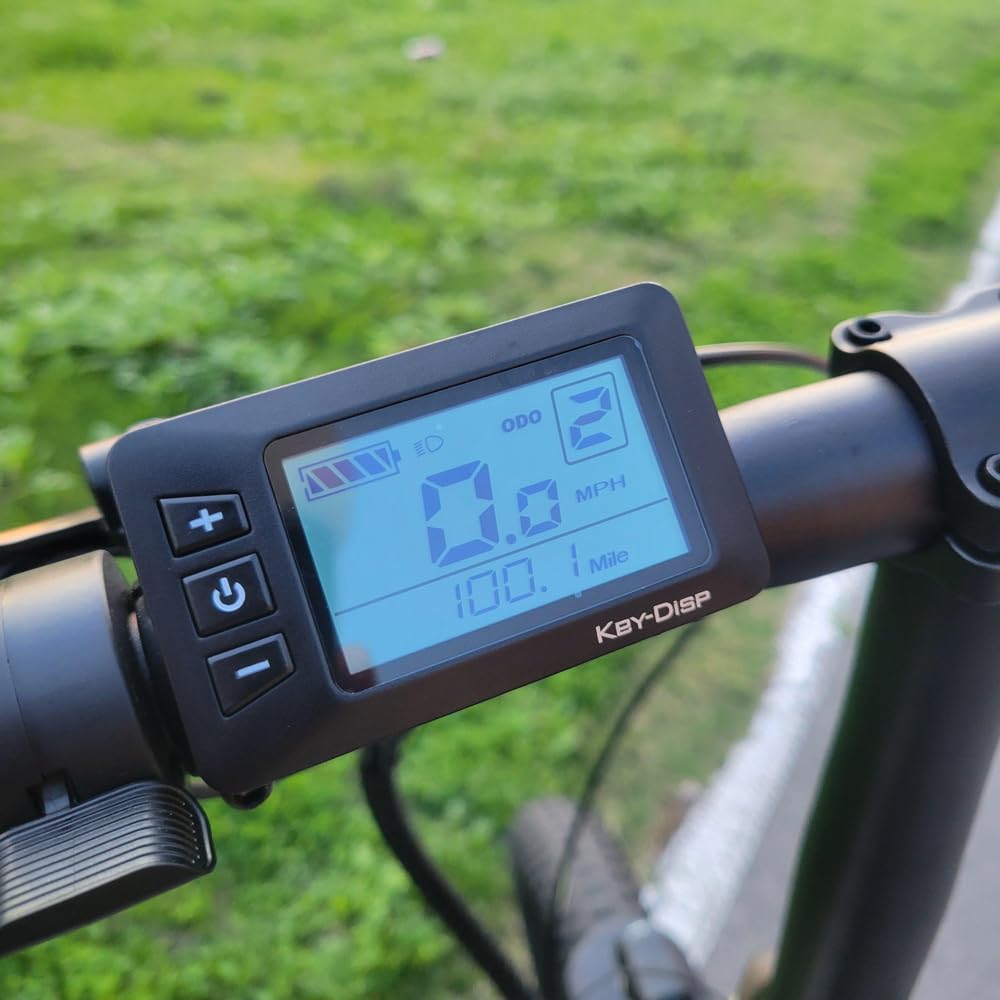 Écran LCD pour Vélo Electrique Key-Disp KD21C Panneau de Contrôle avec Prise Etanche Ordinateur de Vélo 36V/48V Affichage de Vélo électrique