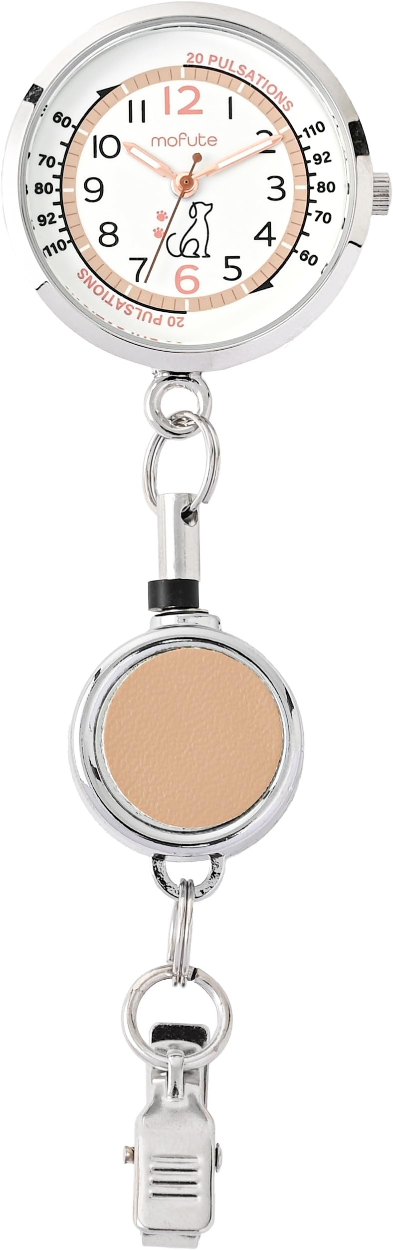 Fieldwork(フィールドワーク)腕時計 アナログ アニマルリール キーホルダー時計 キーチェーンウォッチ 伸びる GY090-4 ブラウン