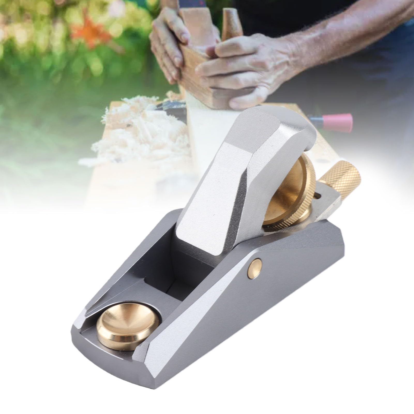 Fabater Mini Pialla a Mano, Pialla per Legno Ad Angolo Basso da 33 Gradi, a Mano per la Lavorazione del Legno, con Lama da 22 Mm per Rifilare Smussatura e Sbavatura