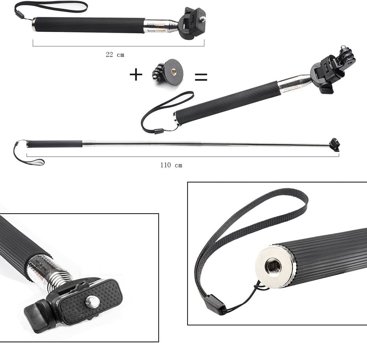 13 in 1 Zubehör für Gopro, Action Kamera Zubehör Kit Kompatibel mit GoPro Hero 12 11 10 9 8 Max 7 6 5 4 Schwarz SJ4000 und andere Sportkameras