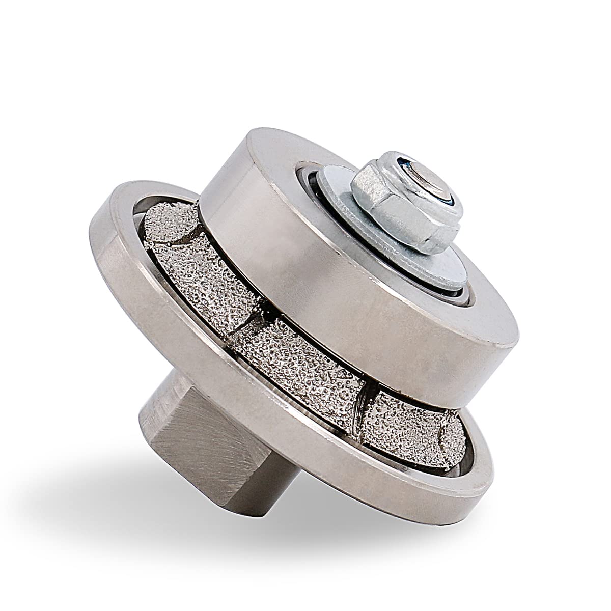 Perfilador de mano de diamante B5, medio bullnose vacío soldado perfil rueda metal cubierta router bit para mármol granito D65 5/8-11