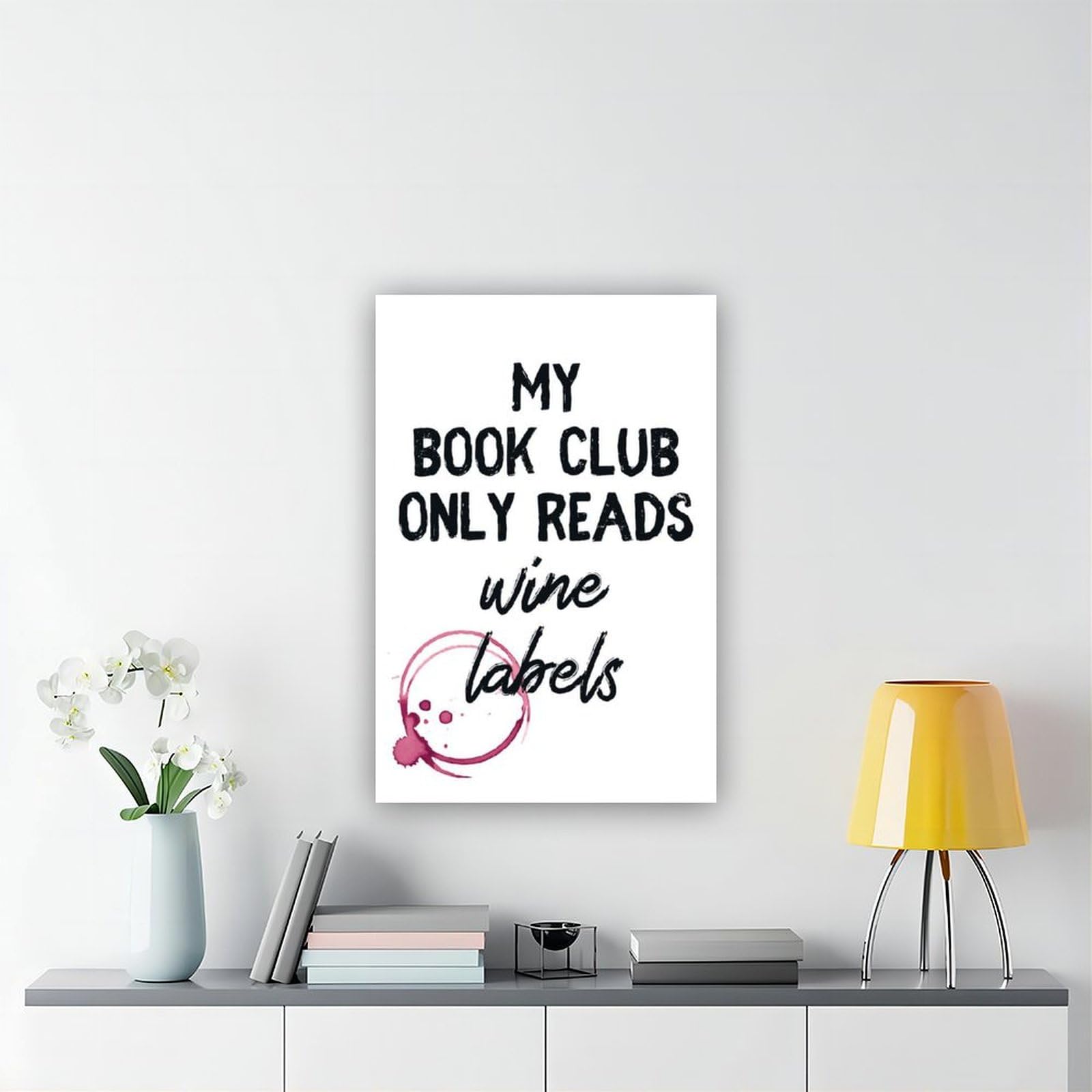 Étiquettes de vin sur toile pour décoration de chambre à coucher, bureau, chambre, cadre cadeau : 30 x 45 cm