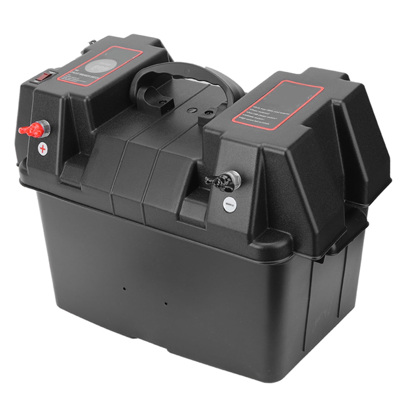 KIMISS Ładowarka Samochodowa USB z Woltomierzem do łodzi Samochodowej RV + Wielofunkcyjny Inteligentny Pojemnik na Baterie 12 V + Port Szybkiego ładowania 3.0 i PD USB C