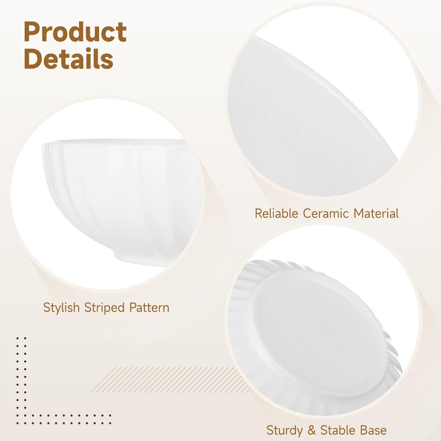 10-Inch White Ceramic Bowl for Kitchen Or Table, Fruit, Salad, Pasta, Bread Or As A Decorative Centerpiece, Sturdy and Versatile