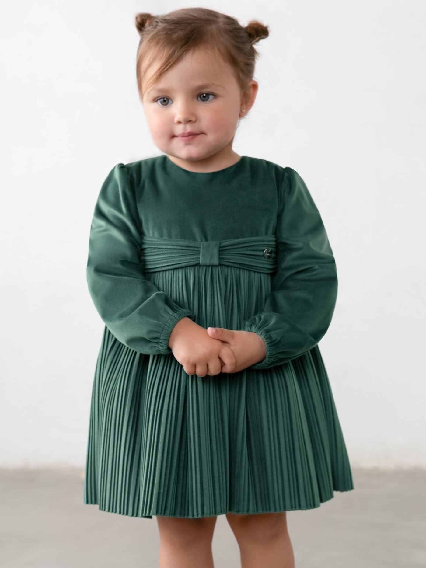 Mayoral Vestido Terciopelo Plisado para bebé niña Nenufar