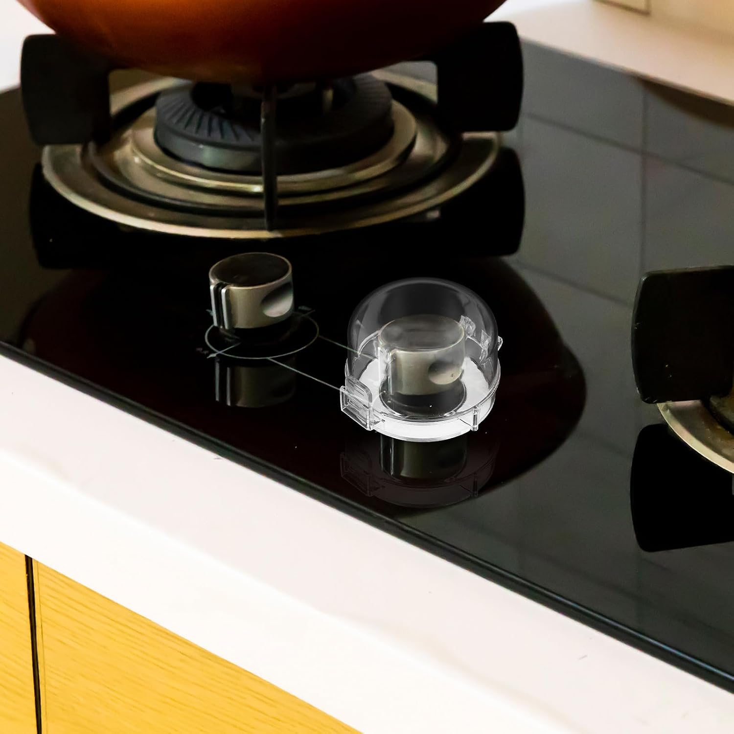 12pcs Gas Stove Knob Covers, Heat-Resistant Protective Covers for Kitchen Stove Knobs, Child Safety Oven Switch Locks Guards for Home Cooking