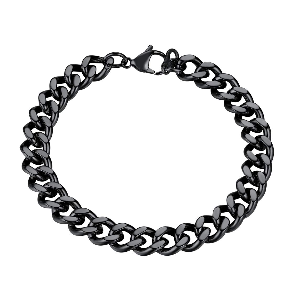 FindChic Panzerarmband Herren Damen Edelstahl Armreif 5mm 7mm 9mm 12mm Armband mit Schmuckbox Hip pop Schmuck für Valentinstag Geburtstag