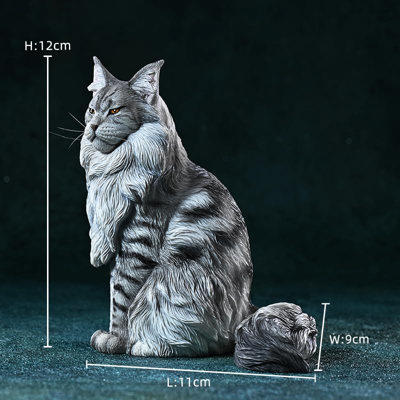 Amazon.com: WLNTDOLA 1:6 Scale Maine Coon Model Pet Cat Figure