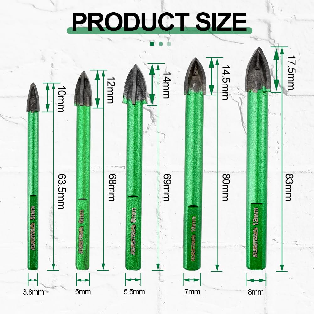 KURSTOL Masonry Drill Bits Set - Image 2