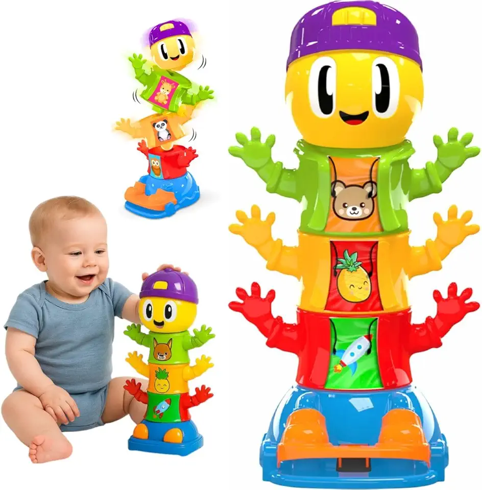 Brinquedo Educativo Infantil Empilhar Torre Encaixe 1 Ano