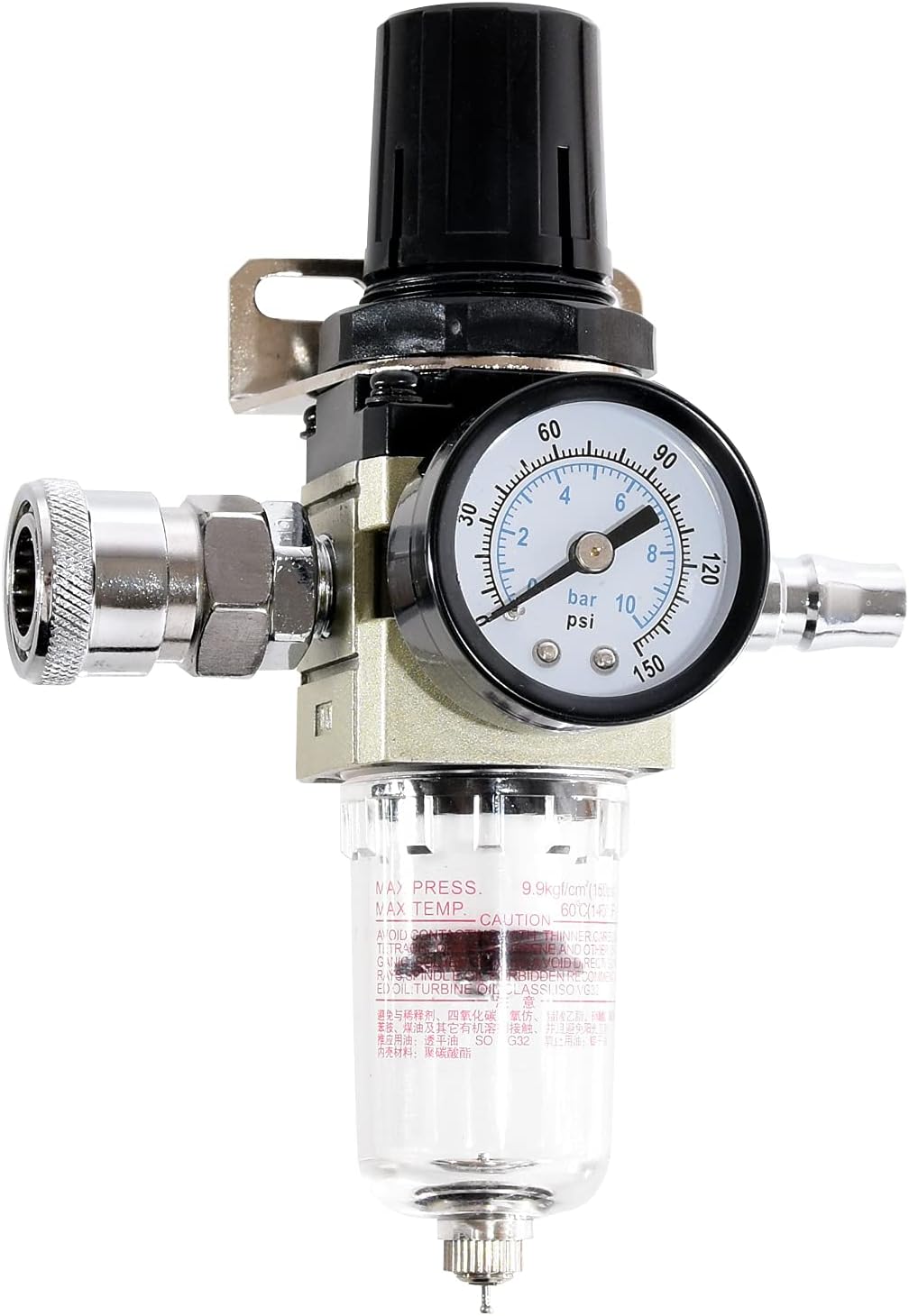 エアー レギュレーター 4個セット ウォーターセパレーター エアーレギュレーター エアフィルター エアーツール 圧力計 エアツール 減圧弁