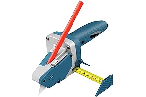 Herramienta de corte de placa de yeso multifuncional con cinta métrica y cuchilla૮