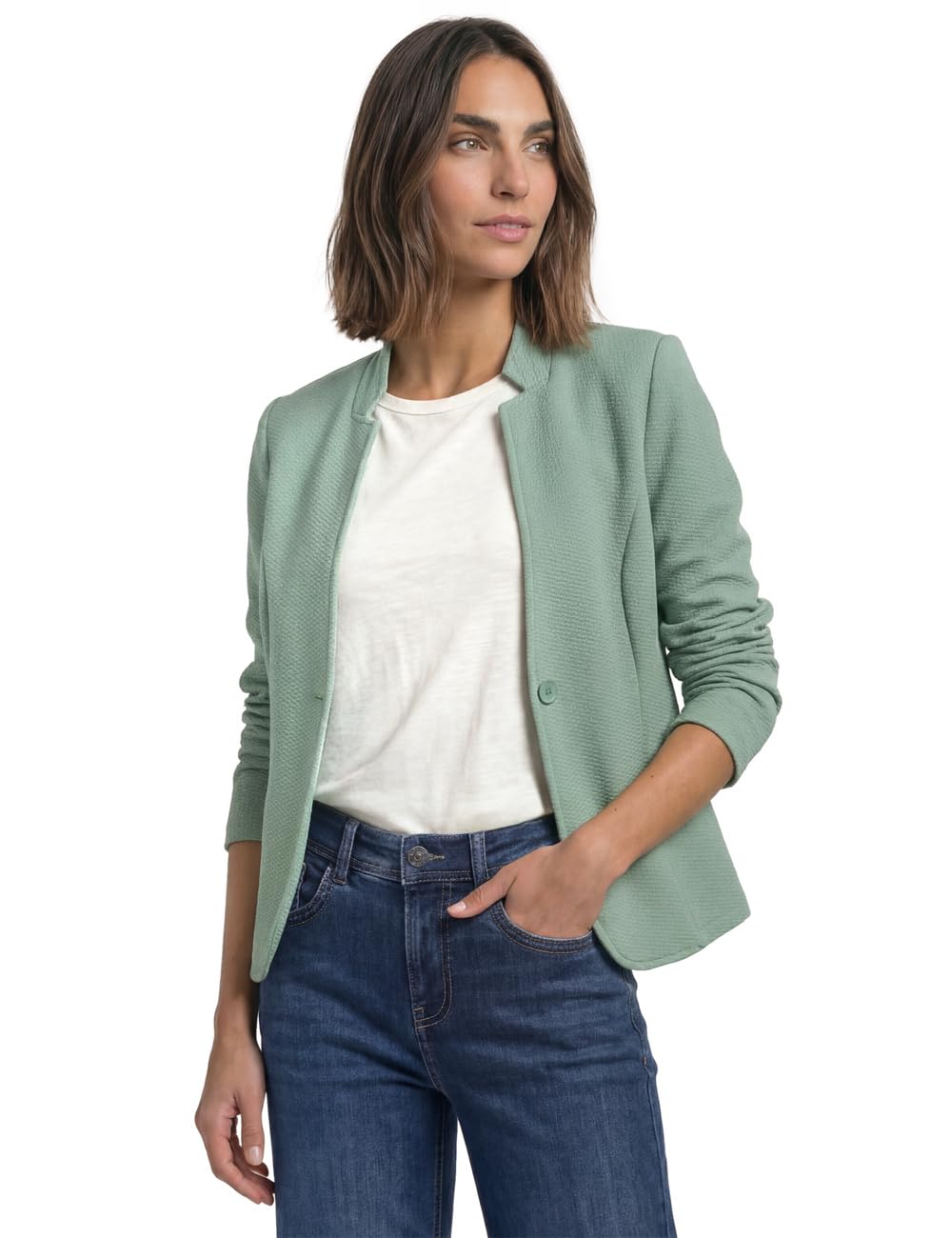 Street One Blazer with Lapel Collar and Structure Eucalyptus Green 42