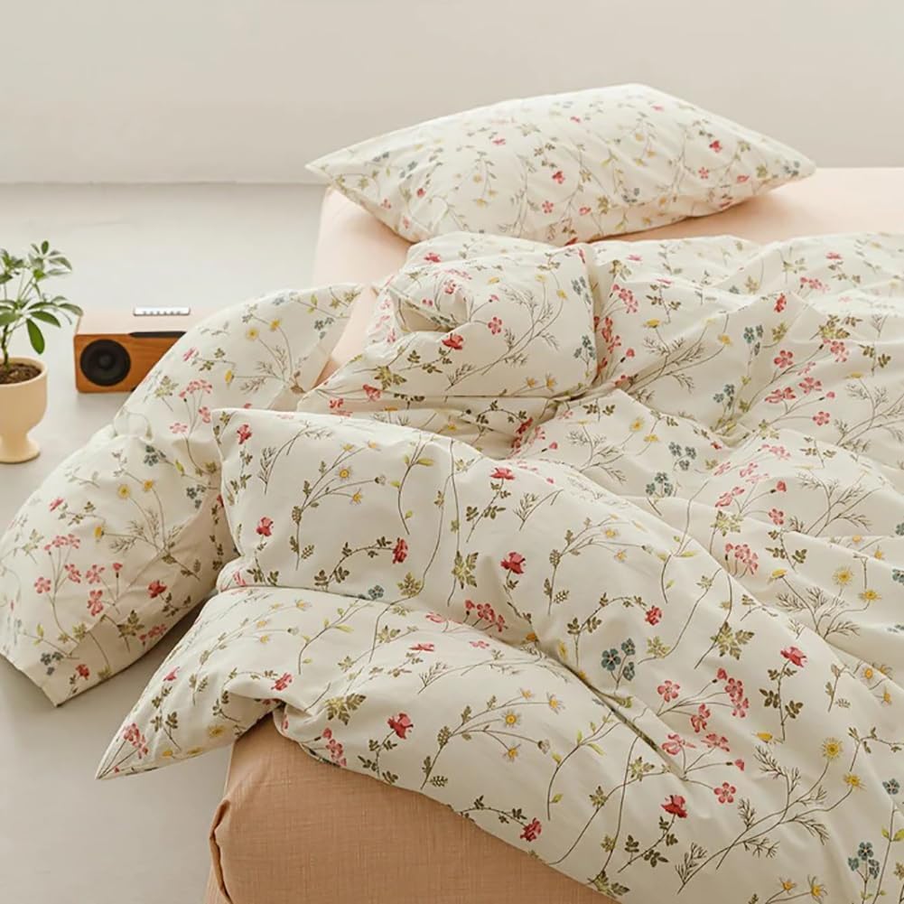 Covebett Bettwäsche Baumwolle Weich Renforce Baumwollbettwäsche ÖKO-TEX Bettbezug und Kissenbezug 80x80cm Reißverschluss