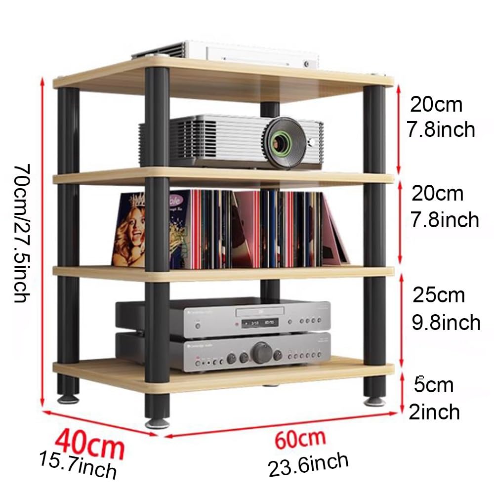 Amazon.co.jp: レトロ AV メディア スタンド 4 段コーナー ステレオ