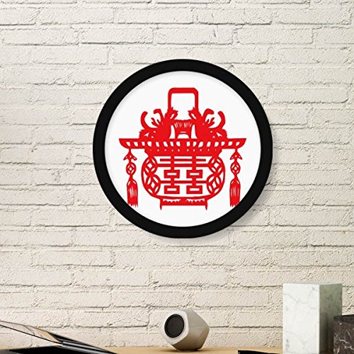 Lanterne Rouge Chinoise cadre en bois cadeau idéal anniversaire et crémaillère - 2