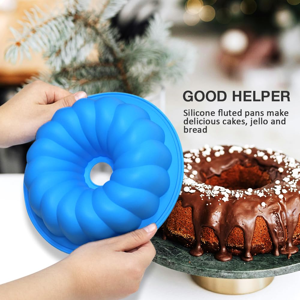 2 moldes para tartas de 8 pulgadas, color azul