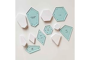 HONEYSEW: 300-Piece Acrylic Paper Piecing Shapes for Quilting