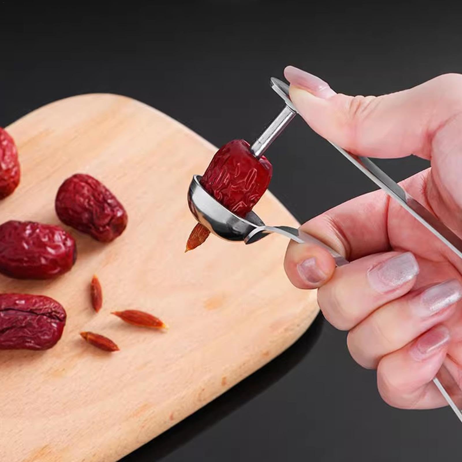 Dénoyauteur En Acier Inoxydable Pour Fruits - Jujubes, Dattes, Cerises - Portable Et Facile à Utiliser