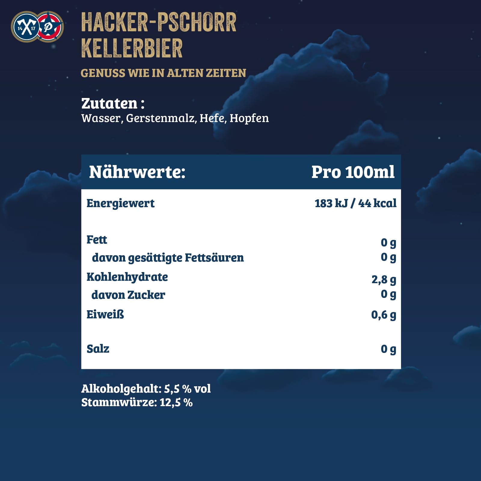Hacker-Pschorr Kellerbier • bayrisches Bier traditionell•EINWEG(24x0,5l)