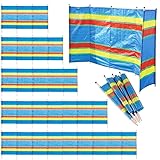 rightclick 6 Pole Beach Windscreen Privacy Beach Windbreaker Lightweight & Portable Screen For Outdoor Caravan Camping Festival Holiday Picnic Beachside Windbreak (6 Pole)