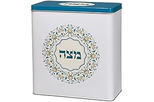 Art Judaica Decorated Tin Box for Passover Matzah