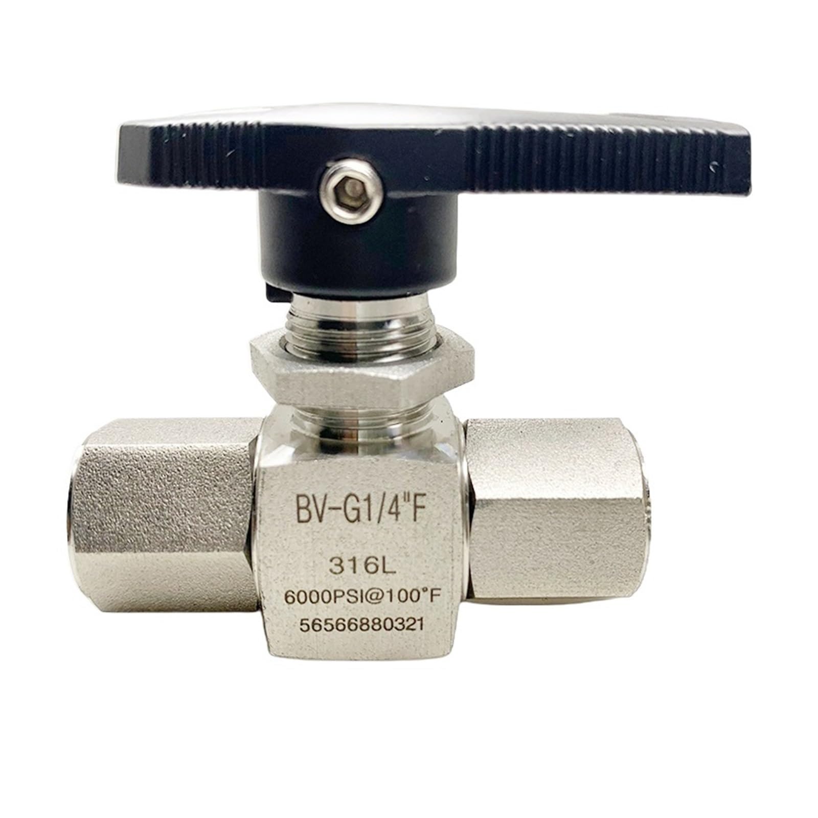 6000 PSI Wysokie ciśnienie 1/8 1/4" 3/8" 1/2" BSP NPT Żeński Zawór kulowy odcinający ze stali nierdzewnej 316 CNG Gaz ziemny Woda Olej opałowy(1/4",BSPT_FEMALE TO FEMALE)