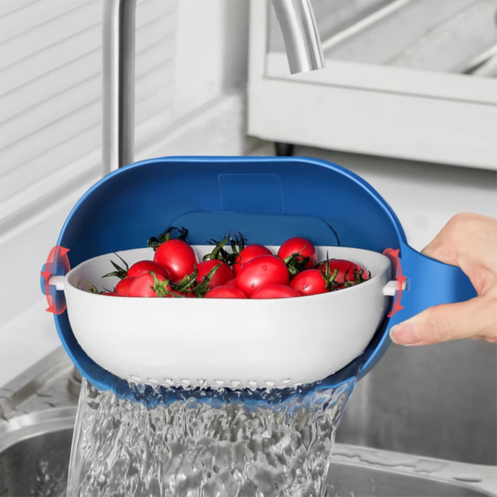 Ménage Multifonctionnel Coupe-légumes Trancheuse de Fruits Déchiqueteuse de Pommes de Terre Outils de Cuisine Créatifs Protéger Les Mains en Toute Sécurité Râpe Laver et Couper Le Stockage