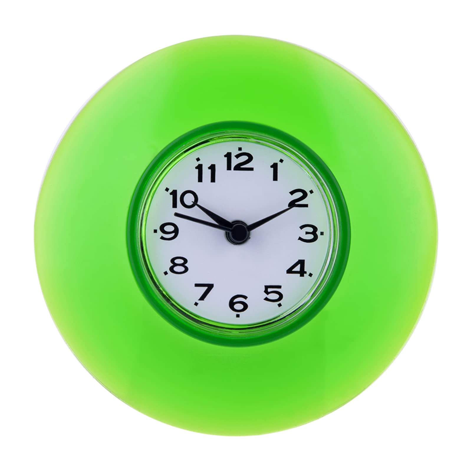 Mini Bathroom Clocks, Cute Waterproofing Bathroom Clocks Wall Small Bathroom Clock with Suction Cup for Bathroom Kitchen (Green)