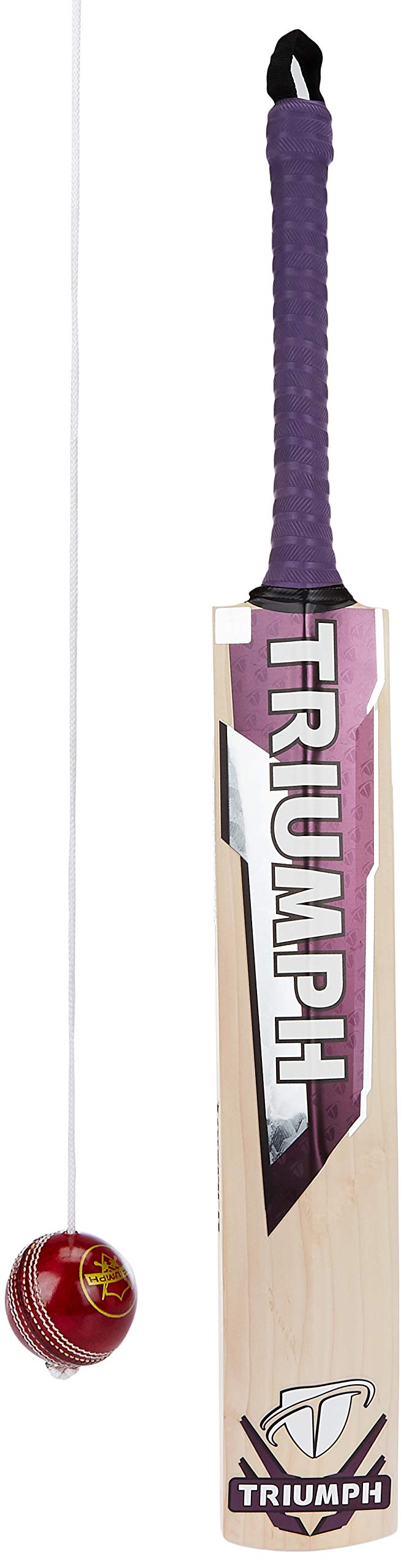 TRIUMPH Tyro English Willow Professional Cricket BAT for Mens | Ready to Play | Light Weight with Practice Hanging Ball Leather with String-image-42