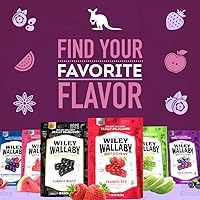 Vista 7 de Wiley Wallaby Regaliz 24 onzas Regaliz gourmet clásico suave y masticable australiano en estilo de arándano en hélice, 1 paquete