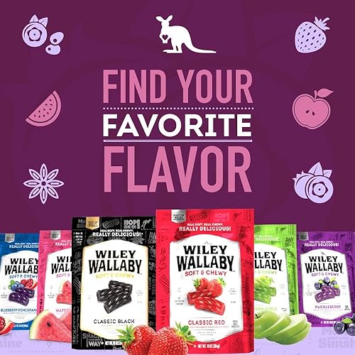 Miniatura 7 de Wiley Wallaby Torceduras de caramelo de regaliz australiano de 24 onzas clásicas gourmet suaves y masticables, 1 paquete