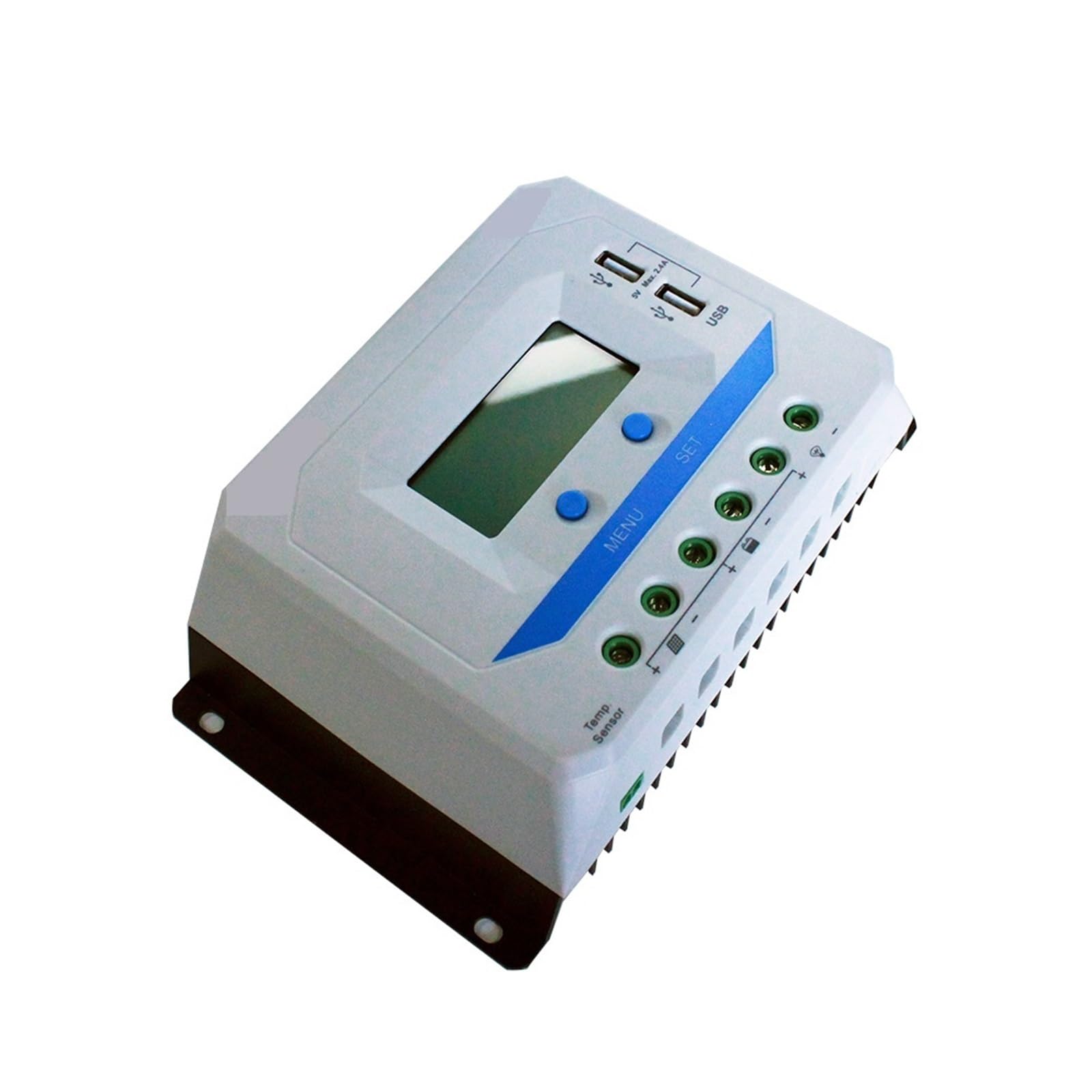 Controlador Solar 45A 12V 24V Auto VS4524AU De Carga PWM Con Pantalla LCD Incorporada Y Doble Puerto USB 5V