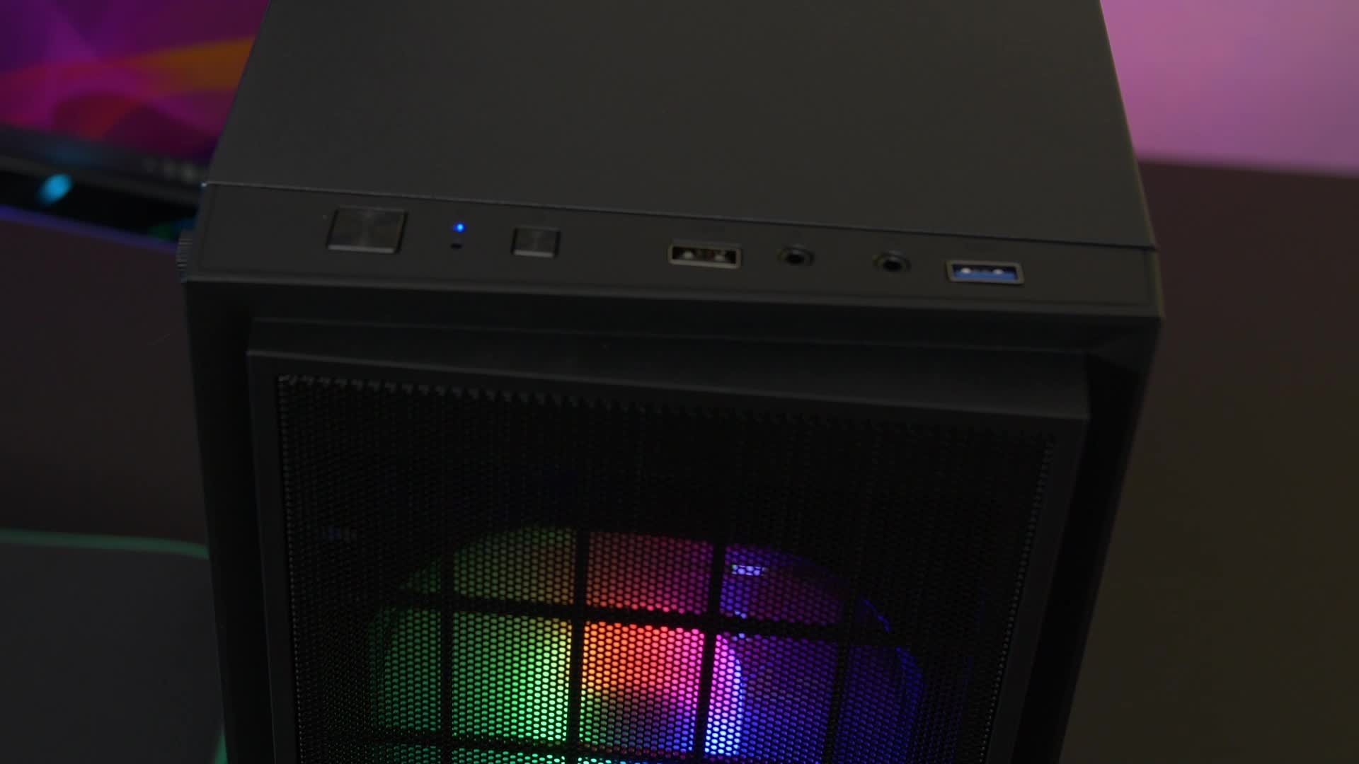 Mars Gaming MC-AIR PC Tower ATX Gaming-Gehäuse 4x FRGB-Lüfter 12cm